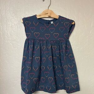 $18 ADD ON tea collection short sleeve‎ heart print dress 4Y Zara Janie and Jack